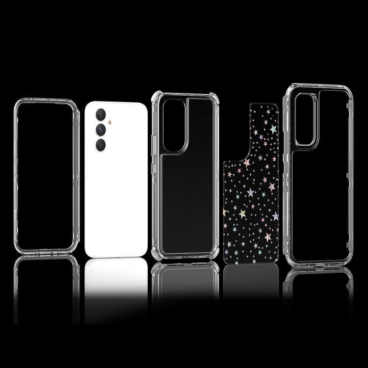 For Samsung Galaxy A54 5G Transparent Acrylic Laser Paper Phone Case