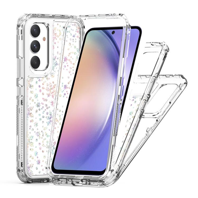 For Samsung Galaxy A54 5G Transparent Acrylic Laser Paper Phone Case