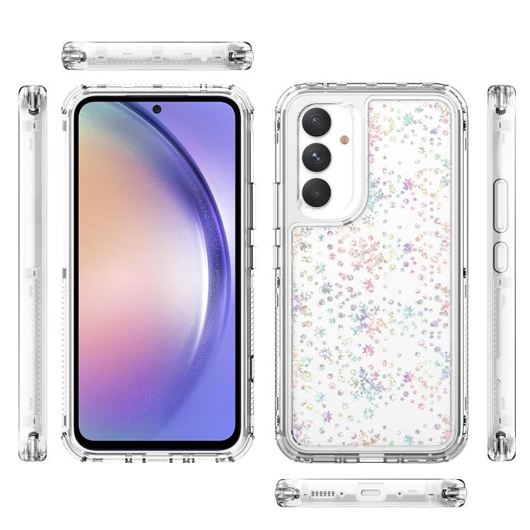 For Samsung Galaxy A54 5G Transparent Acrylic Laser Paper Phone Case