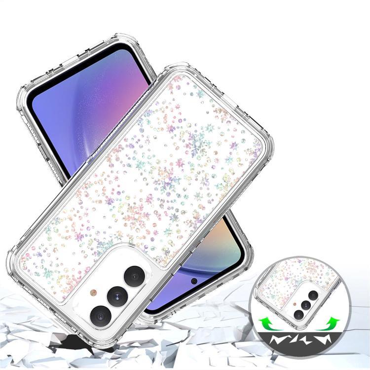 For Samsung Galaxy A54 5G Transparent Acrylic Laser Paper Phone Case