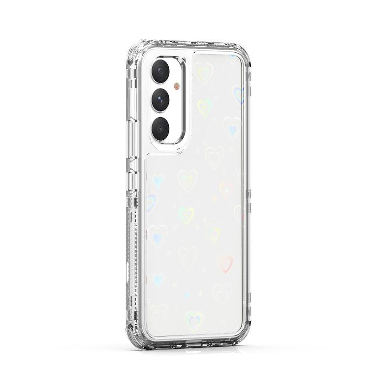 For Samsung Galaxy A54 5G Transparent Acrylic Laser Paper Phone Case
