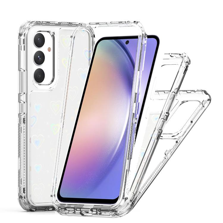 For Samsung Galaxy A54 5G Transparent Acrylic Laser Paper Phone Case