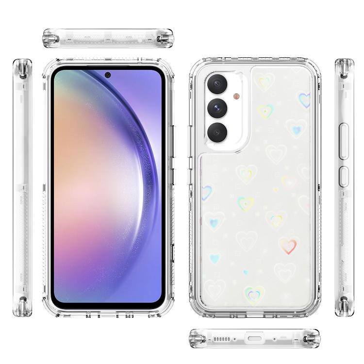 For Samsung Galaxy A54 5G Transparent Acrylic Laser Paper Phone Case