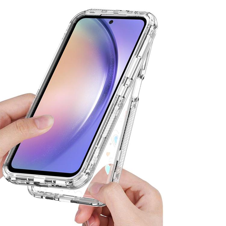 For Samsung Galaxy A54 5G Transparent Acrylic Laser Paper Phone Case