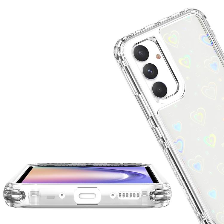For Samsung Galaxy A54 5G Transparent Acrylic Laser Paper Phone Case