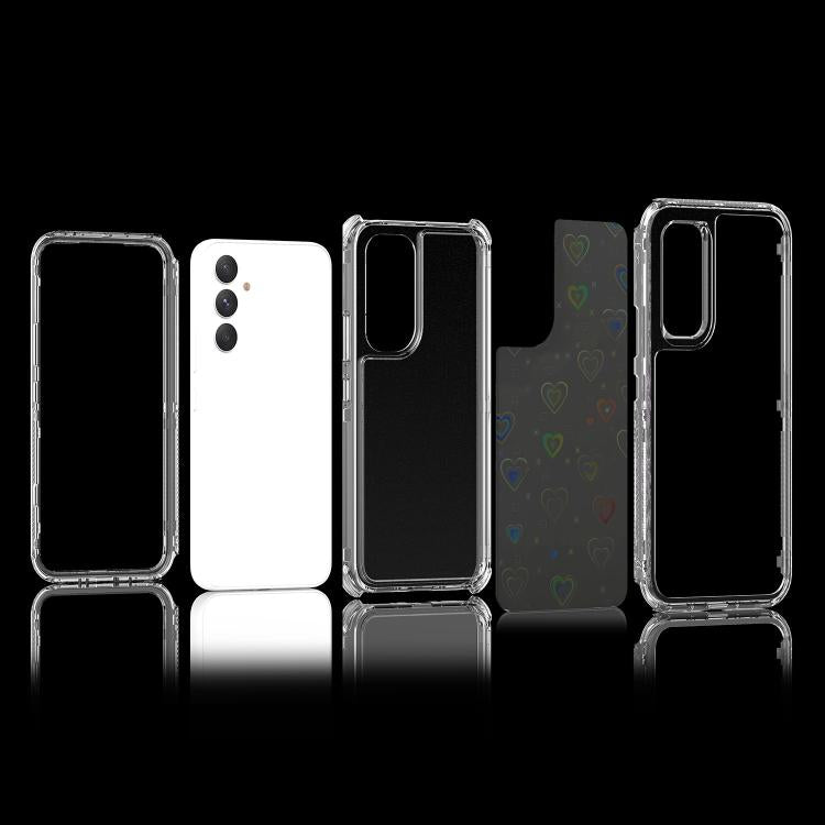 For Samsung Galaxy A54 5G Transparent Acrylic Laser Paper Phone Case