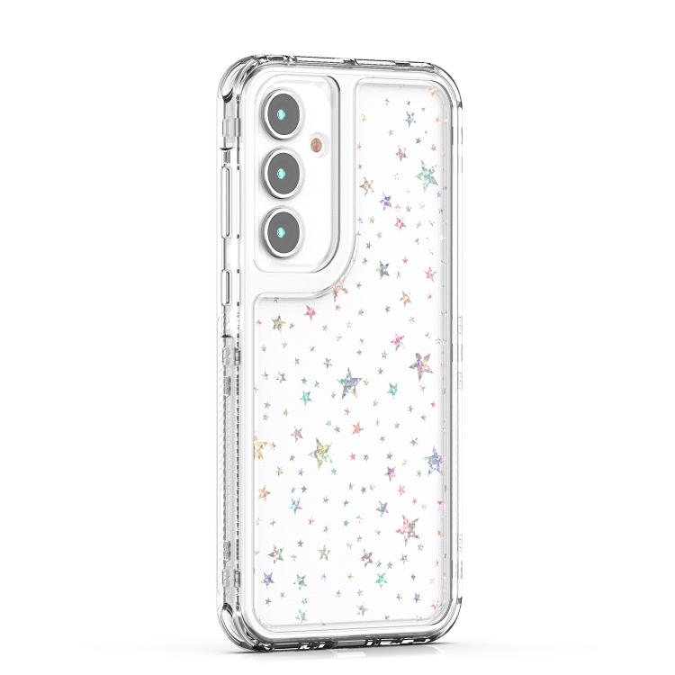 For Samsung Galaxy A35 5G Transparent Acrylic Laser Paper Phone Case