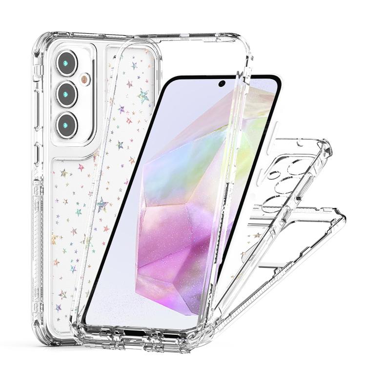 For Samsung Galaxy A35 5G Transparent Acrylic Laser Paper Phone Case