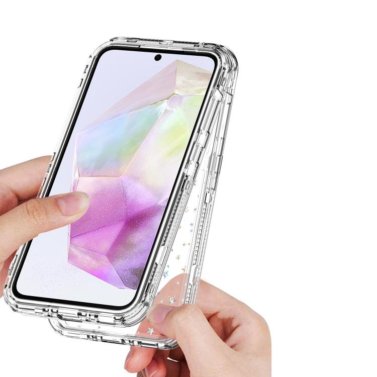 For Samsung Galaxy A35 5G Transparent Acrylic Laser Paper Phone Case