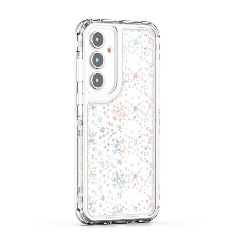 For Samsung Galaxy A35 5G Transparent Acrylic Laser Paper Phone Case
