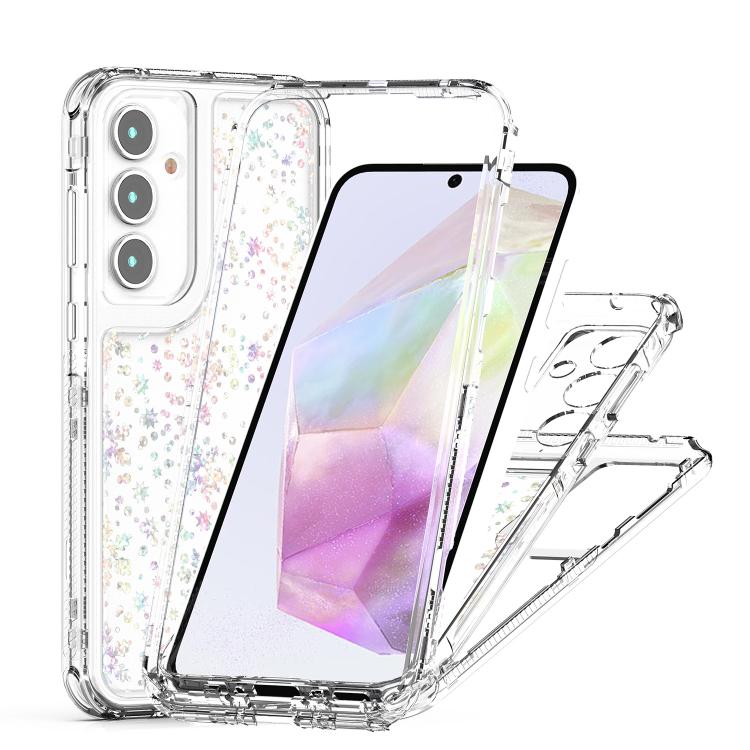 For Samsung Galaxy A35 5G Transparent Acrylic Laser Paper Phone Case