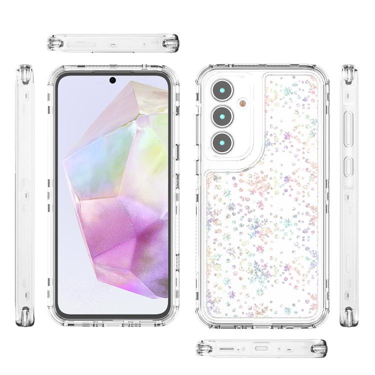 For Samsung Galaxy A35 5G Transparent Acrylic Laser Paper Phone Case