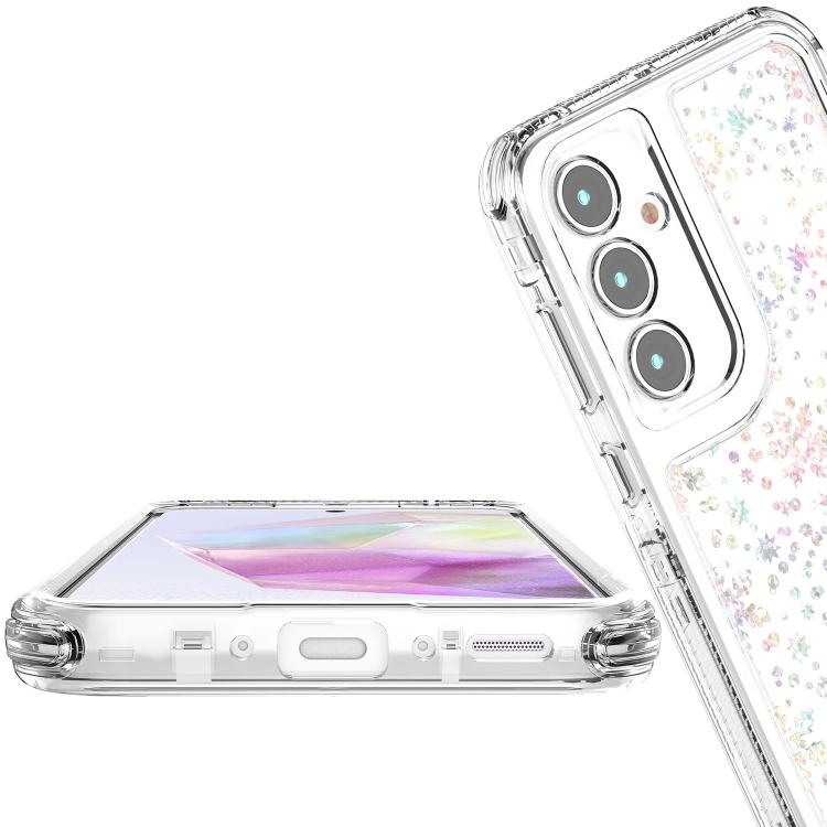 For Samsung Galaxy A35 5G Transparent Acrylic Laser Paper Phone Case