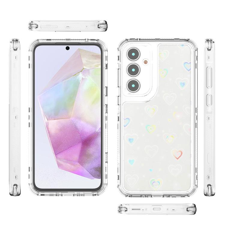 For Samsung Galaxy A35 5G Transparent Acrylic Laser Paper Phone Case