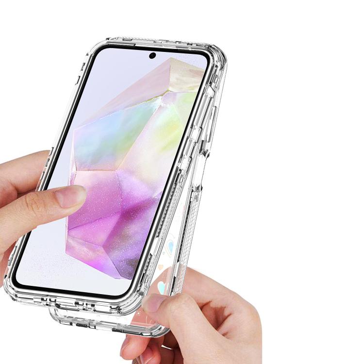 For Samsung Galaxy A35 5G Transparent Acrylic Laser Paper Phone Case