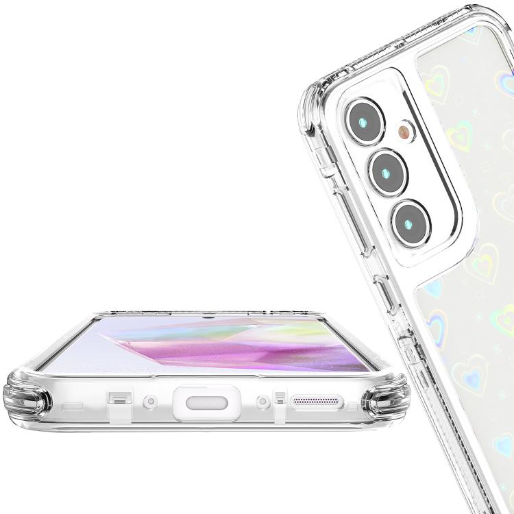 For Samsung Galaxy A35 5G Transparent Acrylic Laser Paper Phone Case