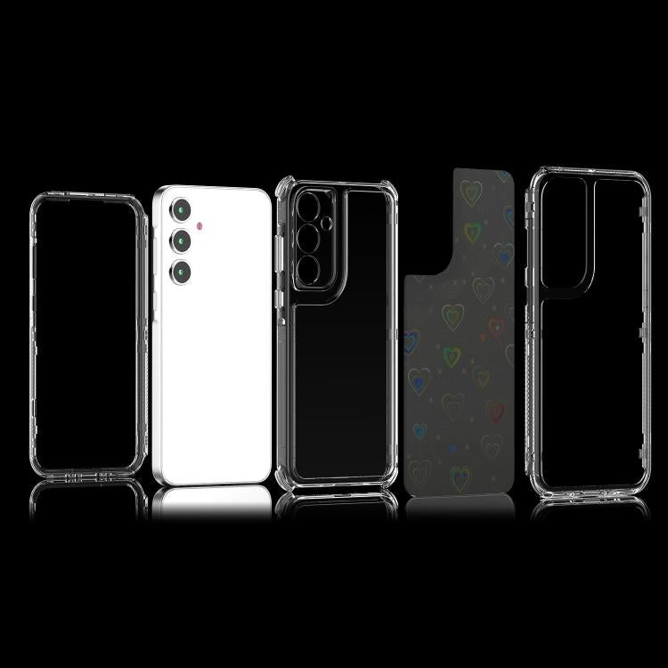 For Samsung Galaxy A35 5G Transparent Acrylic Laser Paper Phone Case