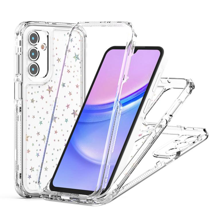 For Samsung Galaxy A25 5G Transparent Acrylic Laser Paper Phone Case