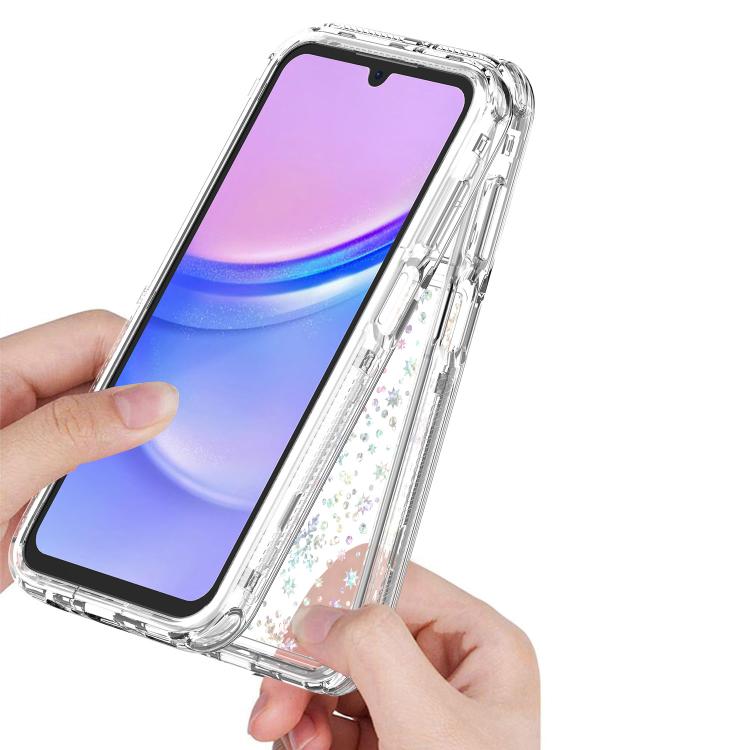 For Samsung Galaxy A25 5G Transparent Acrylic Laser Paper Phone Case