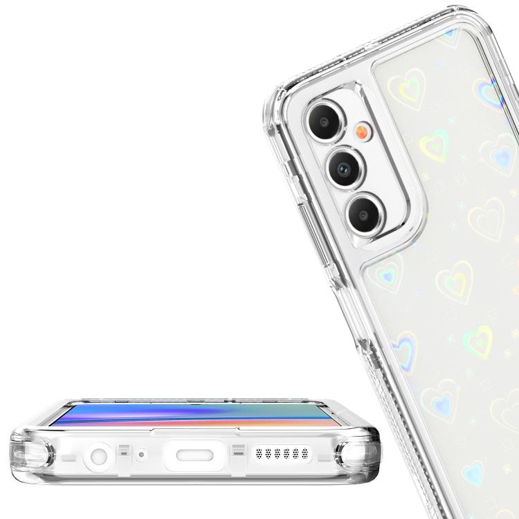 For Samsung Galaxy A25 5G Transparent Acrylic Laser Paper Phone Case