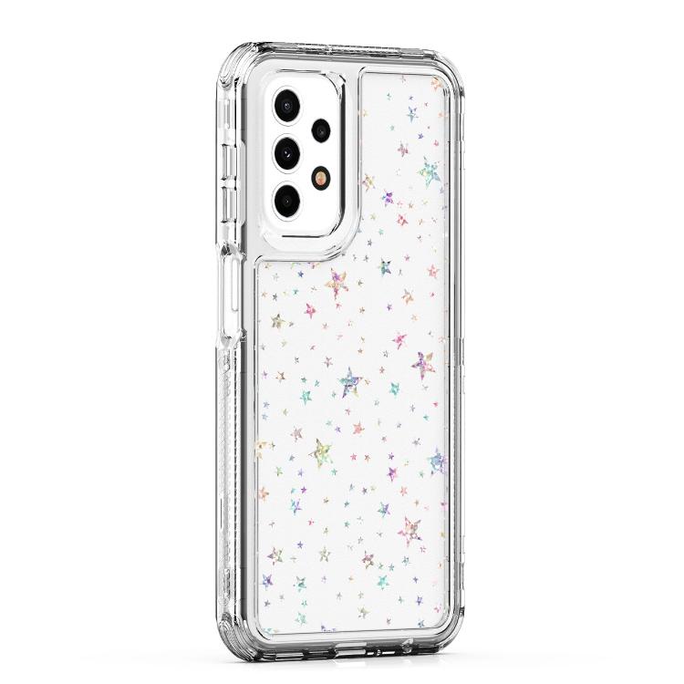 For Samsung Galaxy A23 5G / 4G Transparent Acrylic Laser Paper Phone Case
