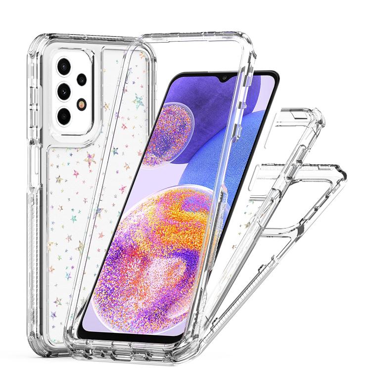 For Samsung Galaxy A23 5G / 4G Transparent Acrylic Laser Paper Phone Case