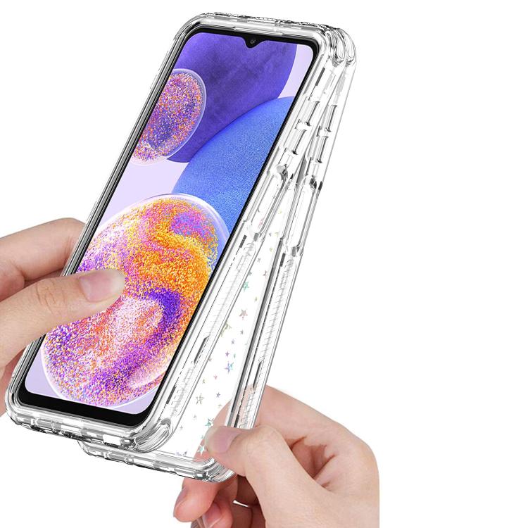 For Samsung Galaxy A23 5G / 4G Transparent Acrylic Laser Paper Phone Case