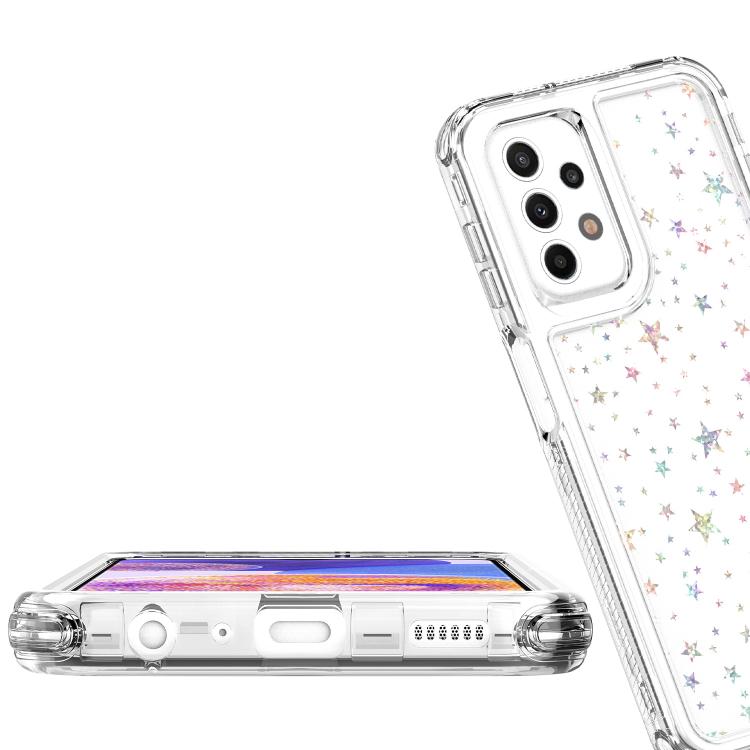 For Samsung Galaxy A23 5G / 4G Transparent Acrylic Laser Paper Phone Case