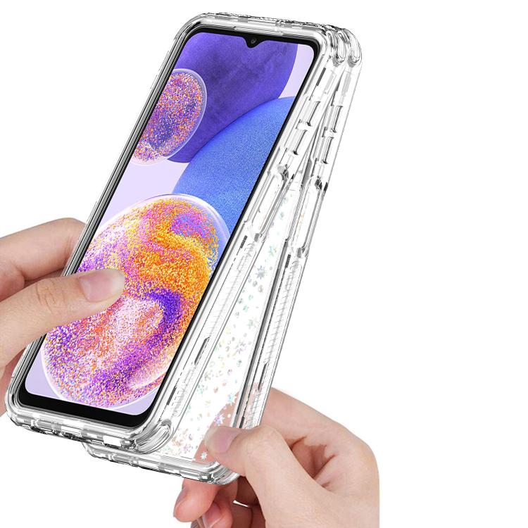 For Samsung Galaxy A23 5G / 4G Transparent Acrylic Laser Paper Phone Case