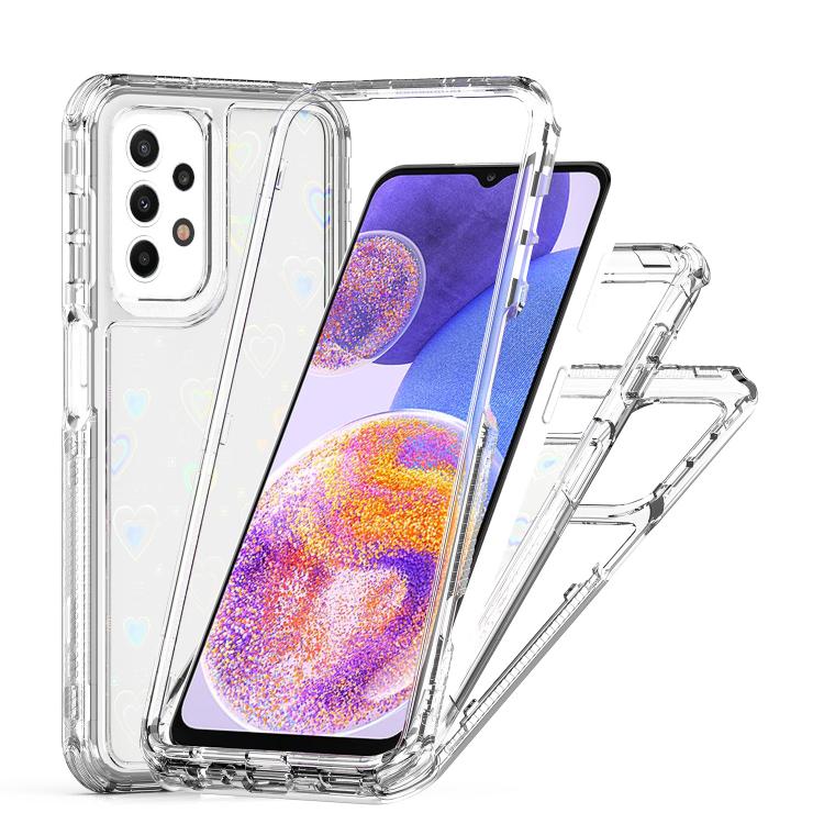 For Samsung Galaxy A23 5G / 4G Transparent Acrylic Laser Paper Phone Case