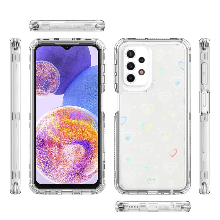 For Samsung Galaxy A23 5G / 4G Transparent Acrylic Laser Paper Phone Case
