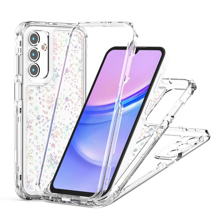 For Samsung Galaxy A15 5G / 4G Transparent Acrylic Laser Paper Phone Case