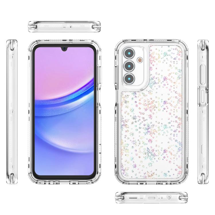For Samsung Galaxy A15 5G / 4G Transparent Acrylic Laser Paper Phone Case