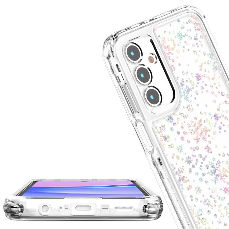 For Samsung Galaxy A15 5G / 4G Transparent Acrylic Laser Paper Phone Case
