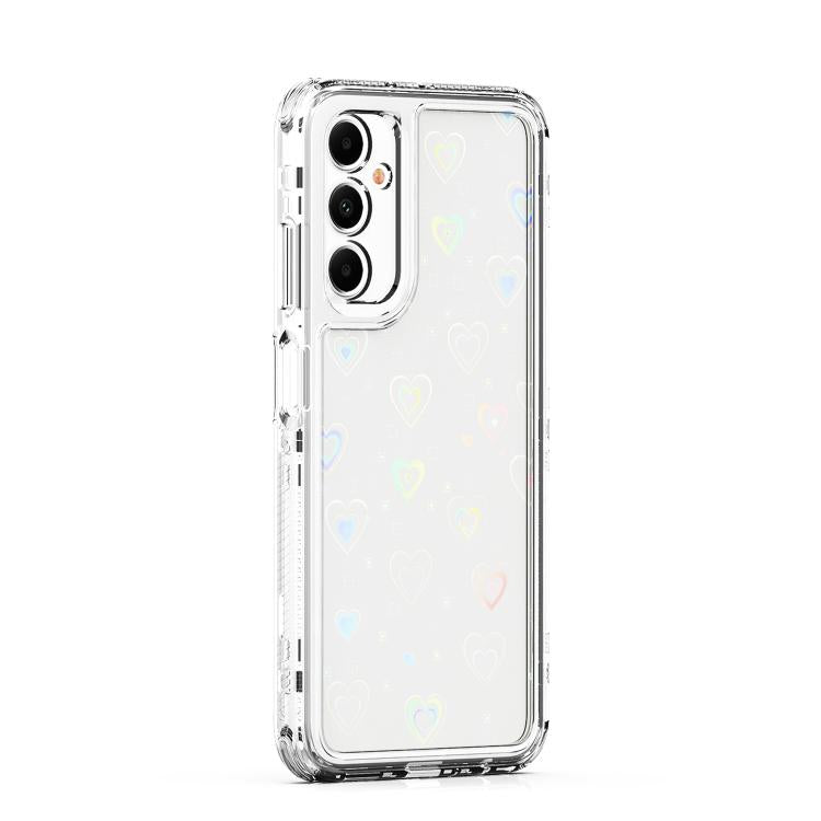 For Samsung Galaxy A15 5G / 4G Transparent Acrylic Laser Paper Phone Case