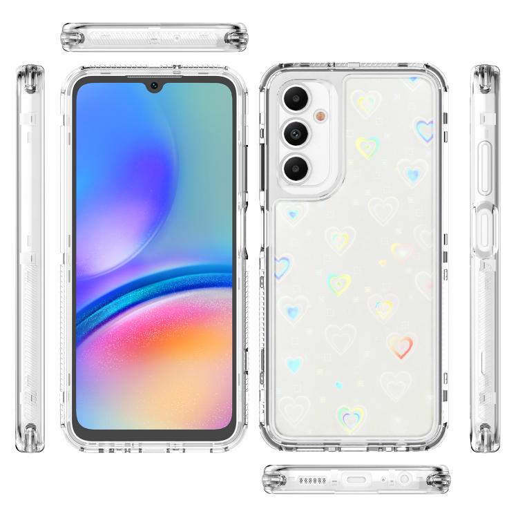 For Samsung Galaxy A15 5G / 4G Transparent Acrylic Laser Paper Phone Case