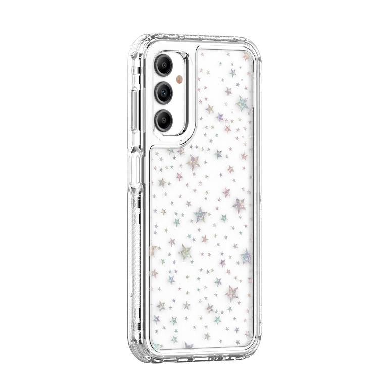 For Samsung Galaxy A14 5G / 4G Transparent Acrylic Laser Paper Phone Case