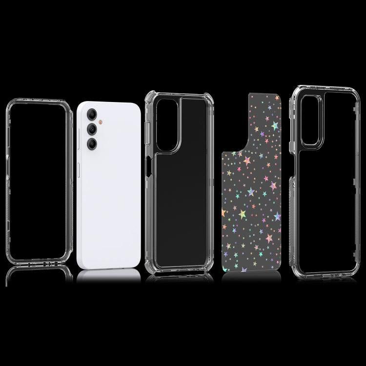 For Samsung Galaxy A14 5G / 4G Transparent Acrylic Laser Paper Phone Case