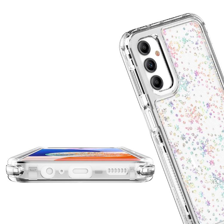 For Samsung Galaxy A14 5G / 4G Transparent Acrylic Laser Paper Phone Case