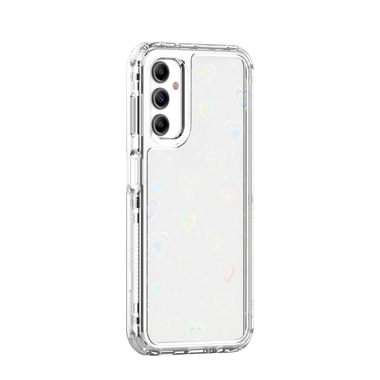 For Samsung Galaxy A14 5G / 4G Transparent Acrylic Laser Paper Phone Case
