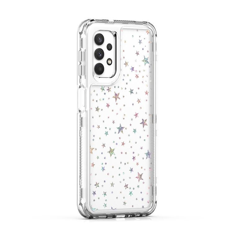 For Samsung Galaxy A32 5G Transparent Acrylic Laser Paper Phone Case