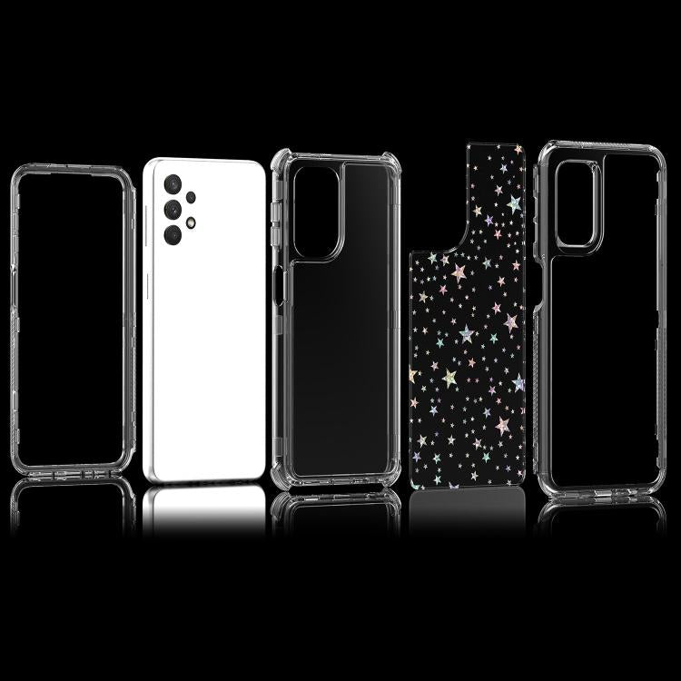 For Samsung Galaxy A32 5G Transparent Acrylic Laser Paper Phone Case