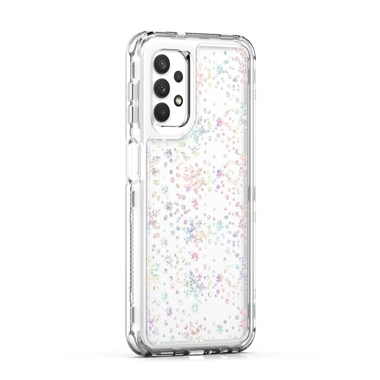 For Samsung Galaxy A32 5G Transparent Acrylic Laser Paper Phone Case