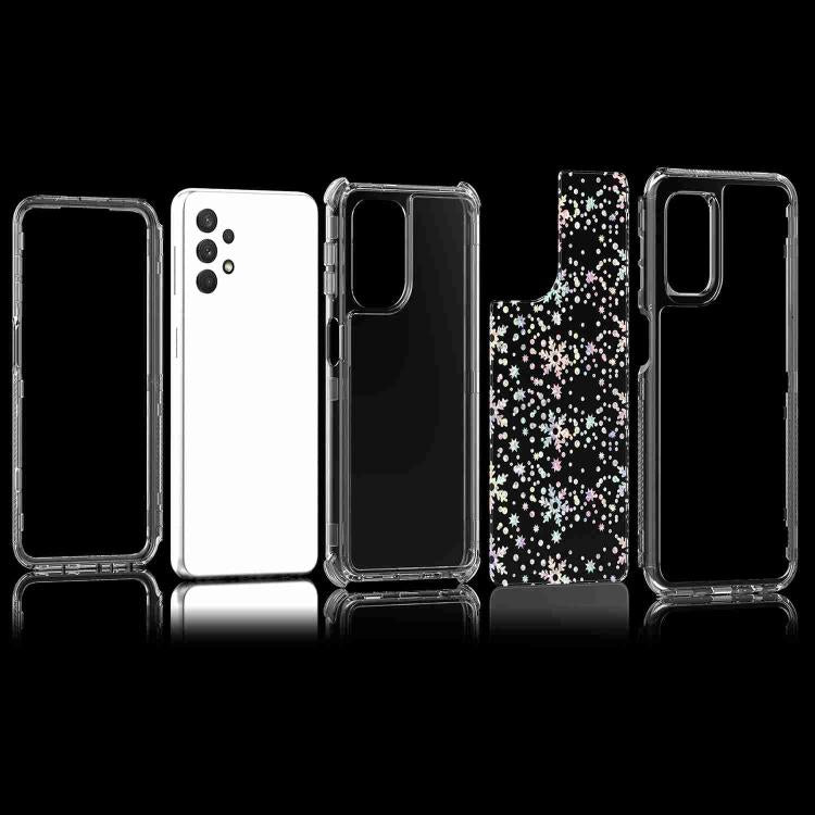 For Samsung Galaxy A32 5G Transparent Acrylic Laser Paper Phone Case