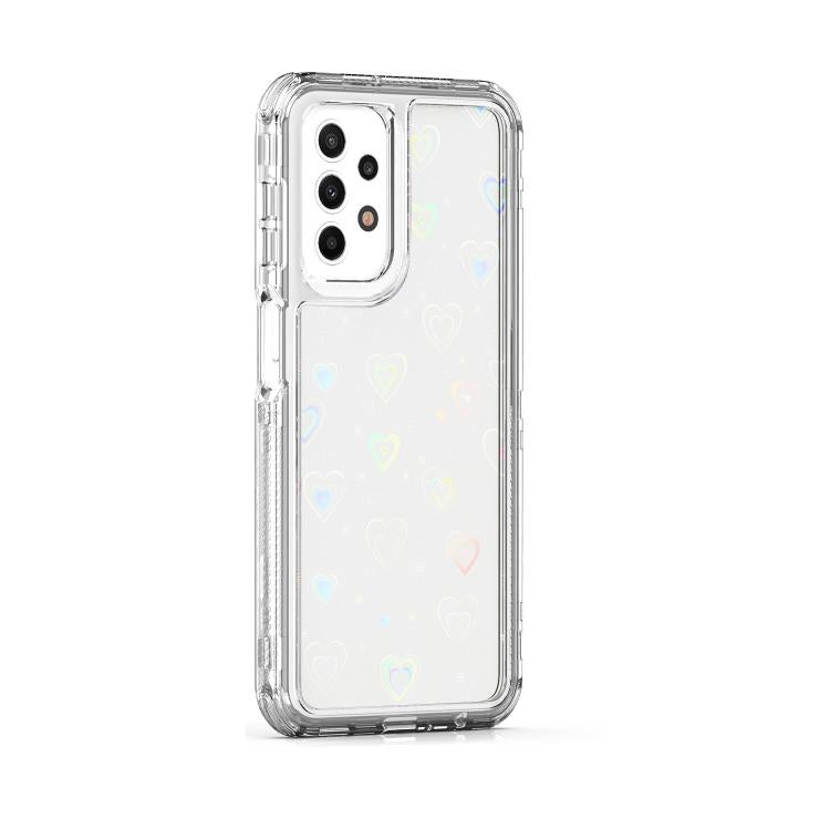 For Samsung Galaxy A32 5G Transparent Acrylic Laser Paper Phone Case
