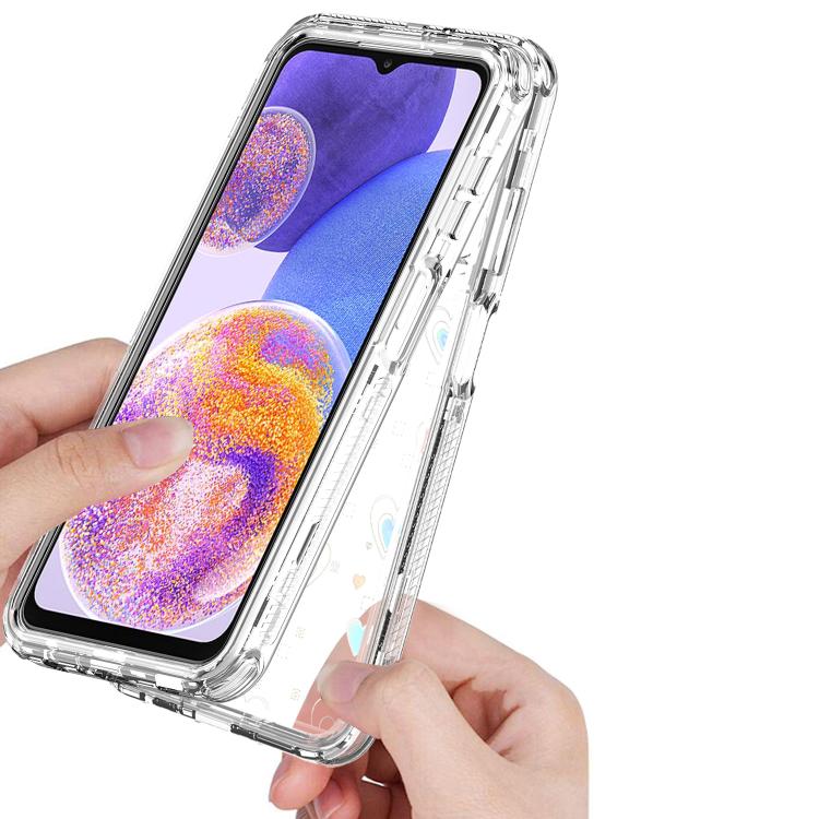 For Samsung Galaxy A32 5G Transparent Acrylic Laser Paper Phone Case