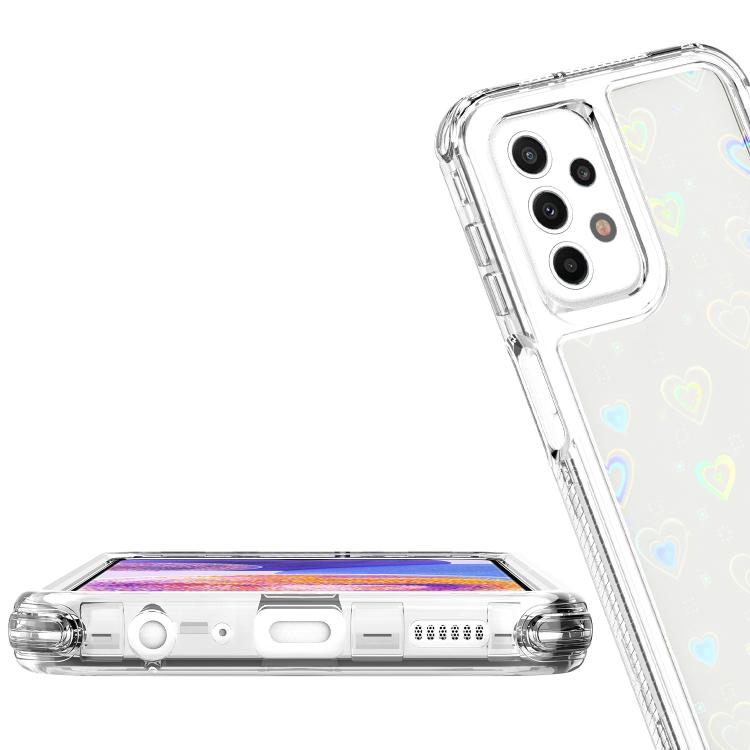 For Samsung Galaxy A32 5G Transparent Acrylic Laser Paper Phone Case