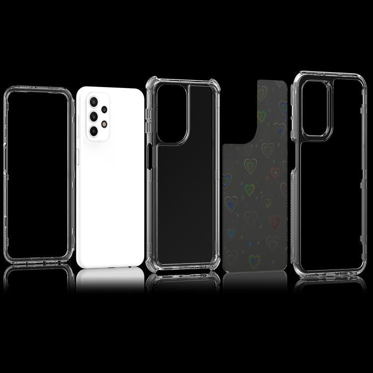 For Samsung Galaxy A32 5G Transparent Acrylic Laser Paper Phone Case