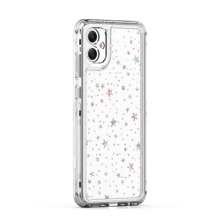 For Samsung Galaxy A05 Transparent Acrylic Laser Paper Phone Case