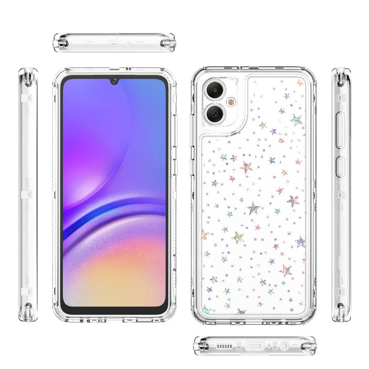For Samsung Galaxy A05 Transparent Acrylic Laser Paper Phone Case